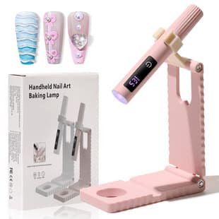 Portable Rechargeable Nail Lamp with Display, Mini Handheld UV LED Light for Gel Nails