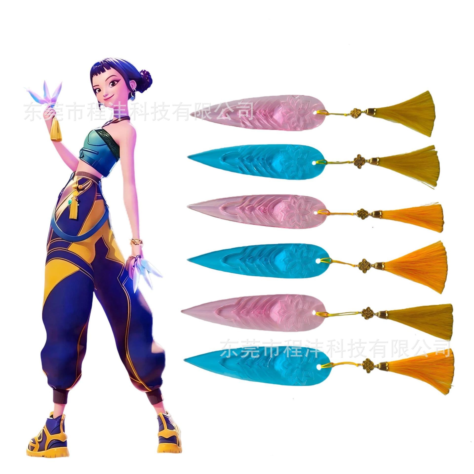 TPR Soft Rubber Zoey's Daggers Prop Cosplay Huntress Girl Group Kpop