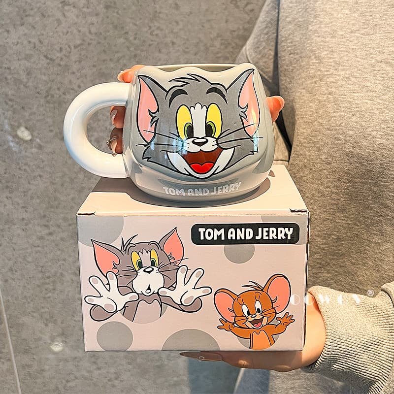Tom and Jerry mug ceramic coffee cup home drinking cup girl high-value birthday gift souvenir