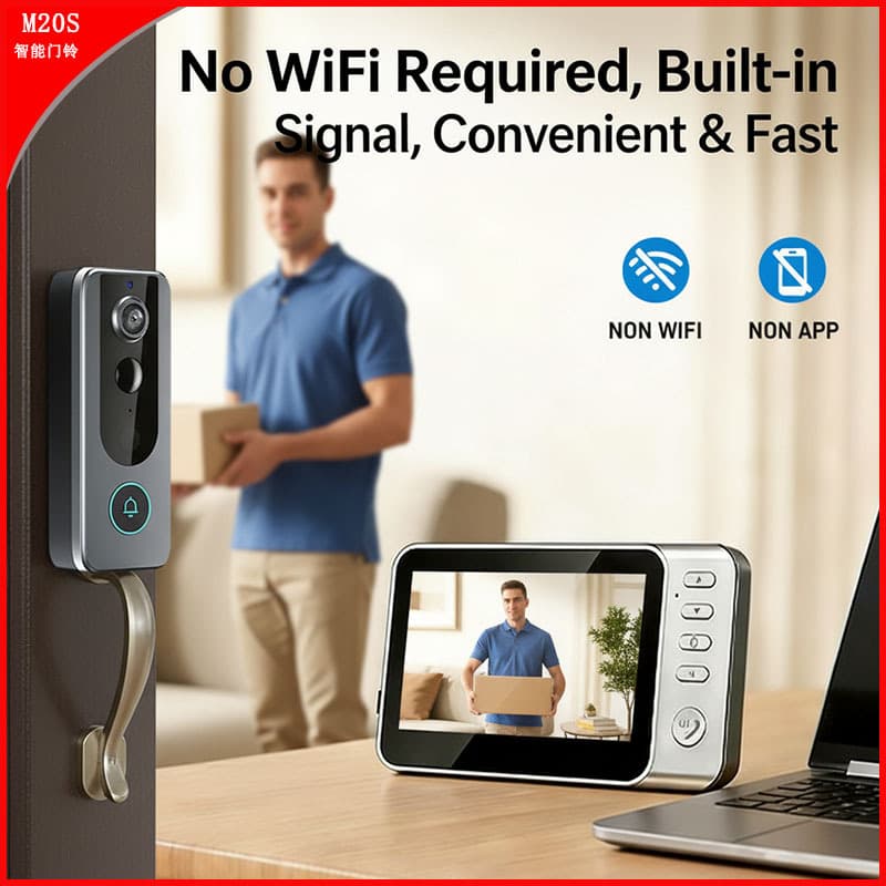 Factory wholesale smart home wireless video doorbell smart ding dong doorbell with screen intercom video doorbell ring bell