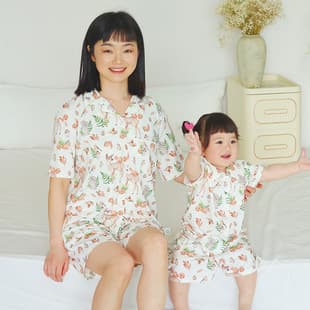 Children's Pajamas for Girls and Boys Spring/Summer Home Wear Bamboo Cotton Stretch Short Sleeve Long Sleeve Sleepwear