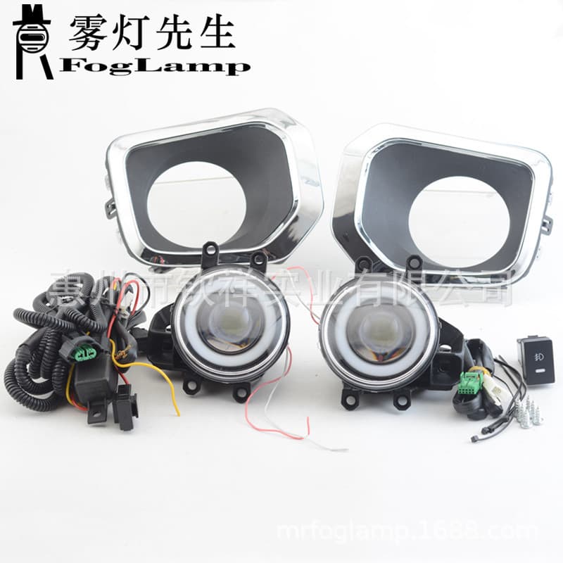 LED Lens Fog Light Assembly Kit with Daytime Running Light for Toyota Tacoma 2016-2020