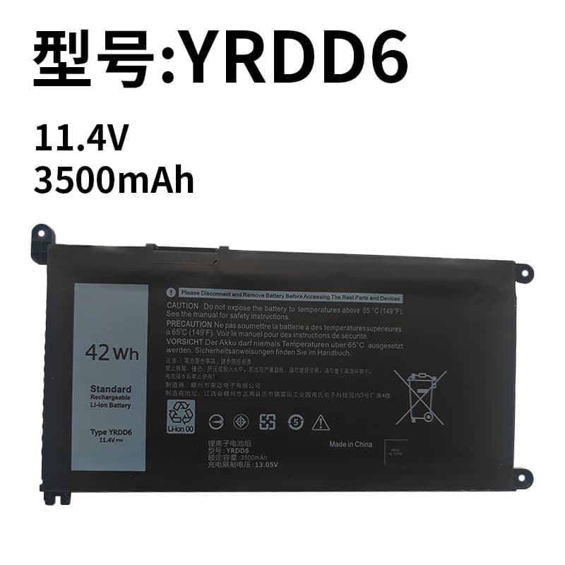 Compatible with Dell YRDD6, 5498, 3400, 5493, 5590, 5593, 5584, P90F laptop batteries