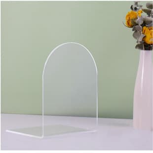 Xiaohongshu Same Style Acrylic L-Shaped Bookend Ins Same Color Solid Transparent Book Stopper Desktop Fixed Books