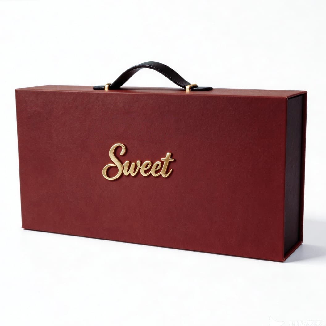 Burgundy gift box gift box empty box rectangular packaging box wedding candy box gift box gift box
