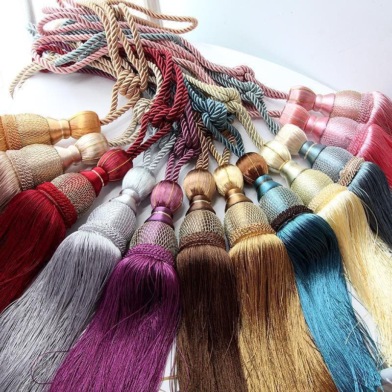 Cross-border Direct Supply Modern Simple Curtain Tieback, Wedding Tassel Ball Gold Thread Net Ball Curtain Tie