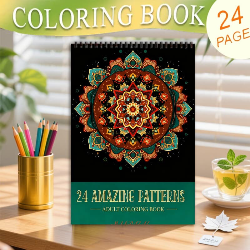 Hot A4 Stunning Pattern Coloring Book Line Book Spiral Coil True Color Graffiti Painting and Coloring