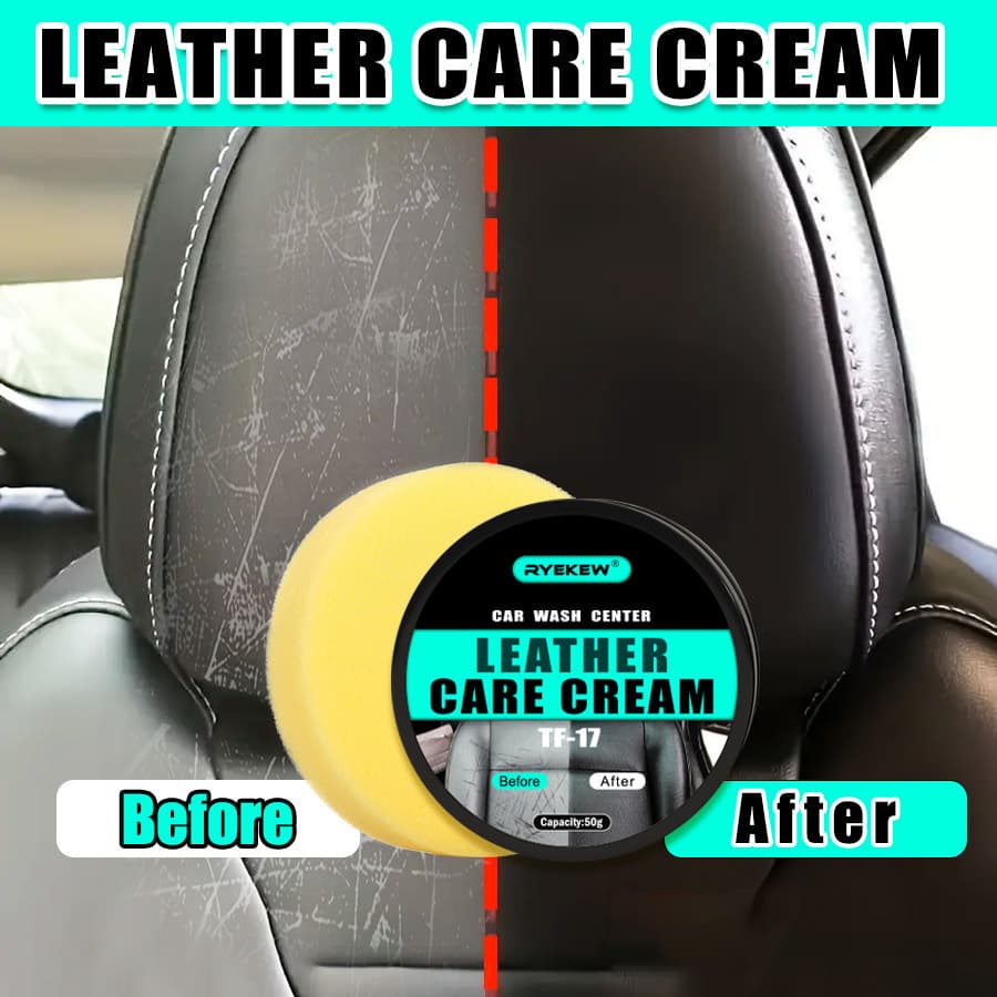 Ryekew Car Genuine Leather Seat Maintenance Cream Interior Restoration Leather Cleaning Care Coating Cleaning Cream