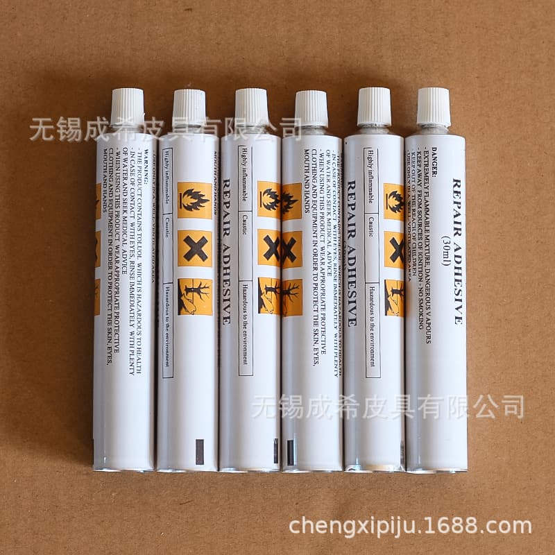 In-stock 30ML aluminum tubes for yacht and rubber boat glue, industrial packaging, toothpaste aluminum tubes, and toothpaste skins.