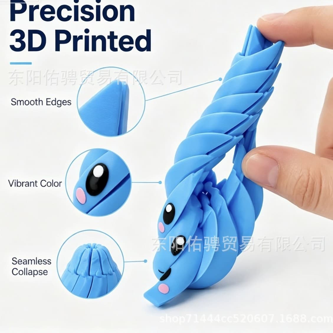 Cross-border hot product Printed Telescopic Fidget Dumpling3D telescopic fidget spinner