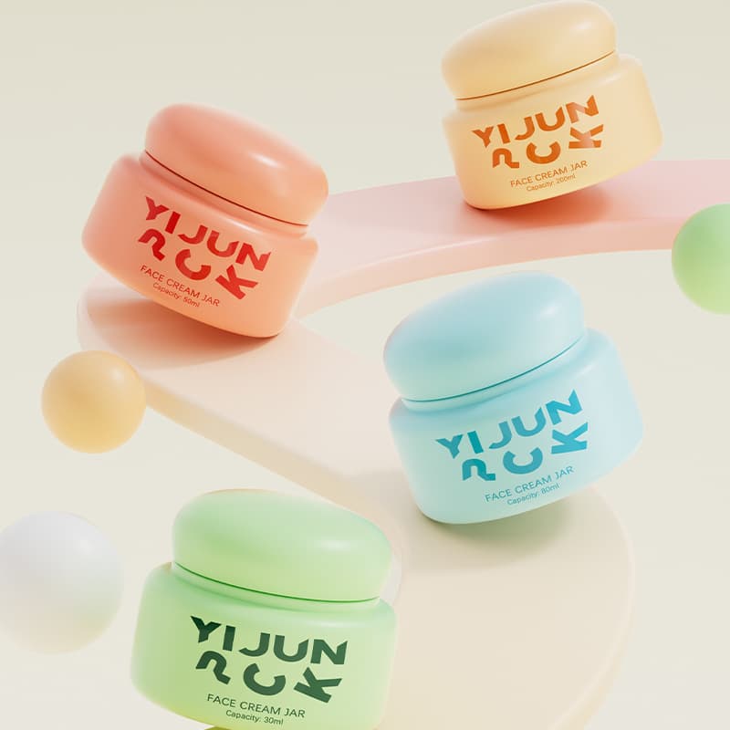 Cosmetic packaging material 30/50/80/200ml cream bottle skin care product facial mask mud mask pp packaging material cross-border customization