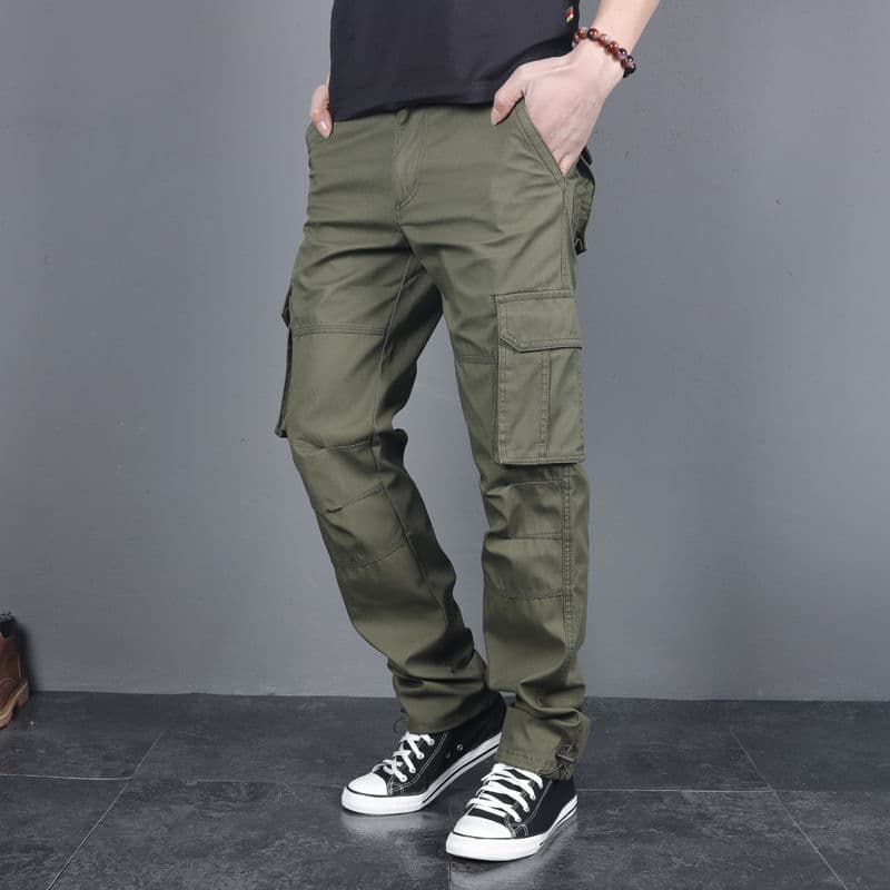 Foreign Trade Wholesale Amazon Autumn Overalls Men's Straight American Casual Pants Men's Plus Velvet Plus One Piece Dropshipping