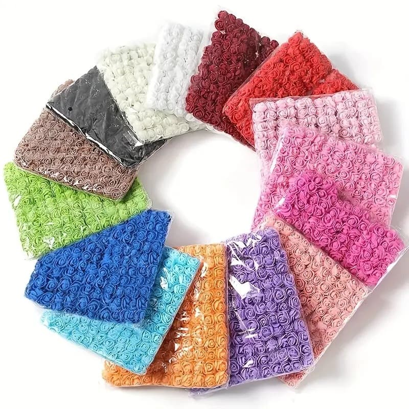 Simulated roses plus PE foam flower lace wedding candy box garland accessories 144 garland weaving material decoration
