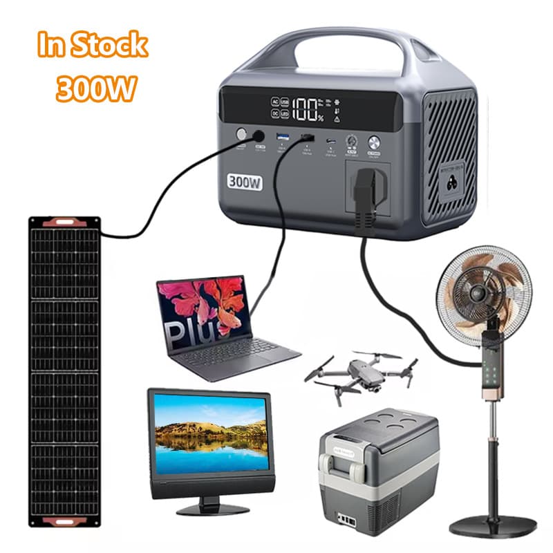 Solar Generator LiFePO4 220V 110V Battery Replaceable 300W