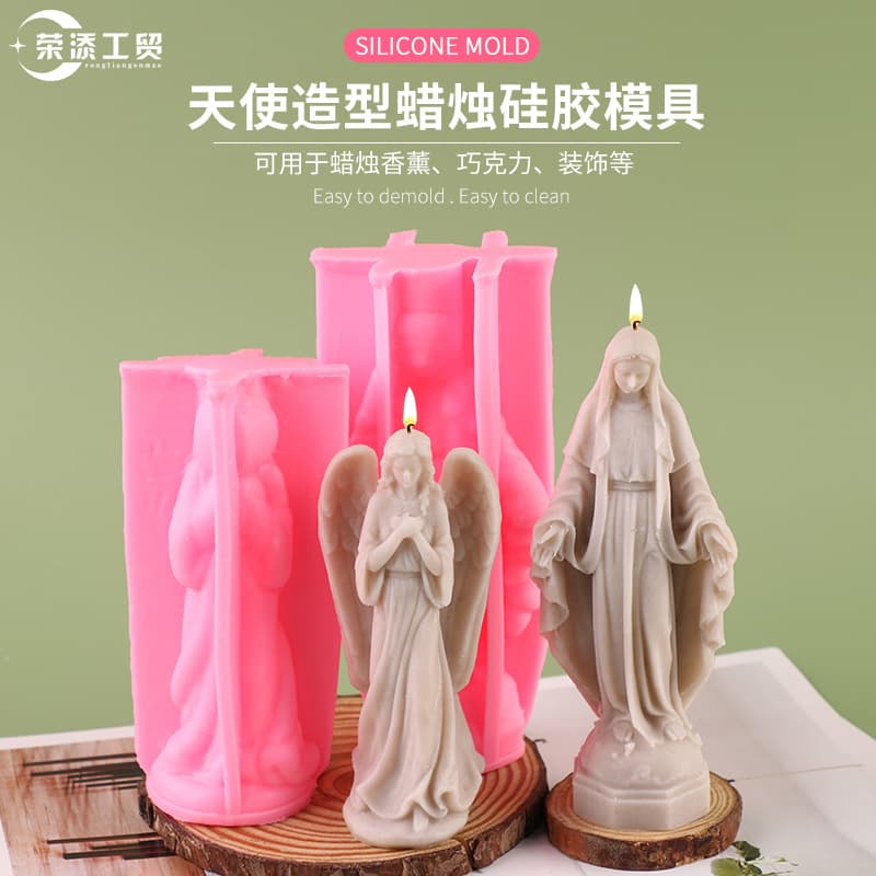 Winged Angel Silicone Candle Mold Angel Shape Decoration Handmade Creative Plaster Mold Scented Candle Mold