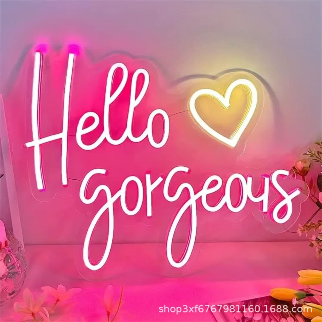 Amazon LED Neon Sign Birthday Atmosphere Light Glowing Letters Happy Birthday LED Store Sign Light