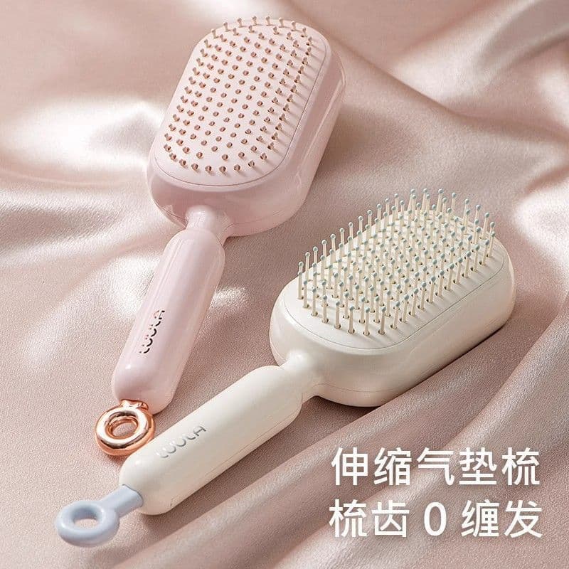 Automatic Massage Comb, Cushion Anti-Static Comb, Clean Fluffy Portable Self-Combing Retractable Comb
