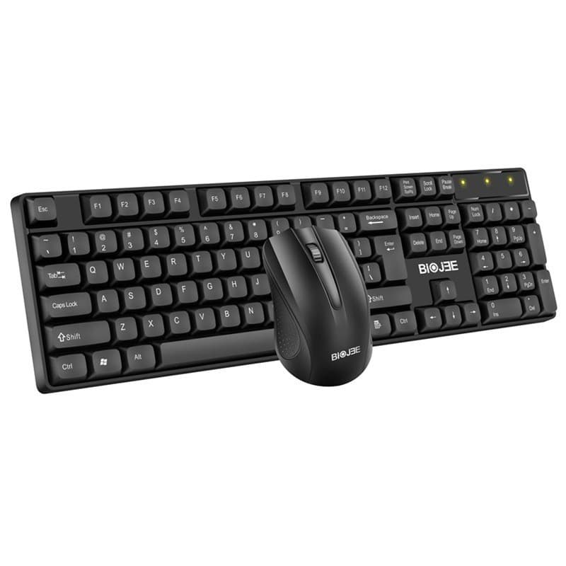 Baiji W100 Wireless Keyboard and Mouse Combo 2.4G Set for Desktop, Laptop, Business Office