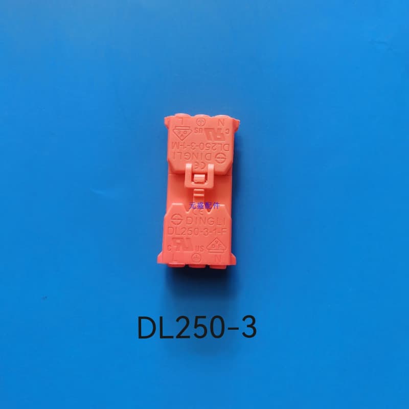 DL250-3 Male/Female Three-Position Connector with Orange Certification for Lighting and Electrical Wiring Accessories