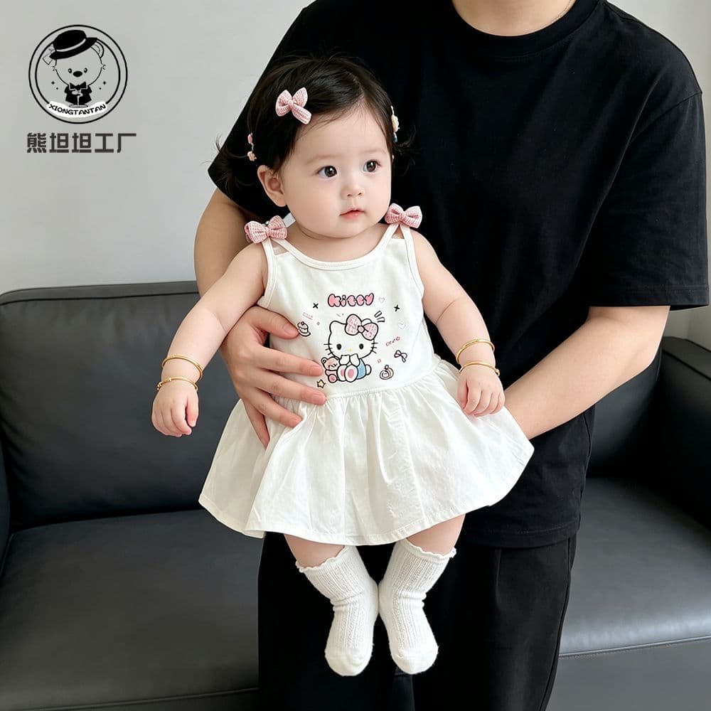 Baby girl, super nice little skirt, thin dress, super cute suspender skirt, baby clothes, summer style princess dress