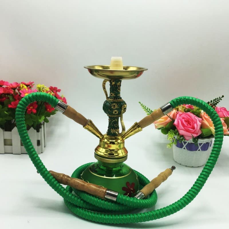 Arabic Hookah Bar Single and Double Hose Glass Hookah Pot Shisha Complete Set Fruit Hookah Nightclub Hookah Pipe