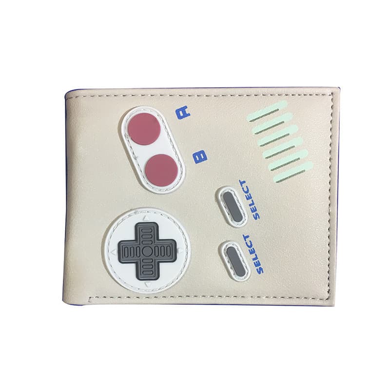 Gaming Controller Short Bifold Wallet, Game Console Pattern Unisex Coin Purse Card Holder Money Clip, In Stock