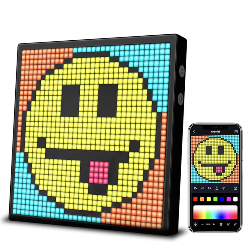Cross-border Hot-Selling Bluetooth DIY Pixel Screen Dynamic Creative LED Wall Hanging Programmable Graphic Pixel Dot Matrix Screen