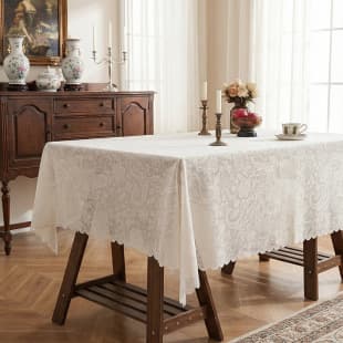American-style embossed tablecloth, fresh lace dining table cover, coffee table dust cover, square polyester ambiance decoration