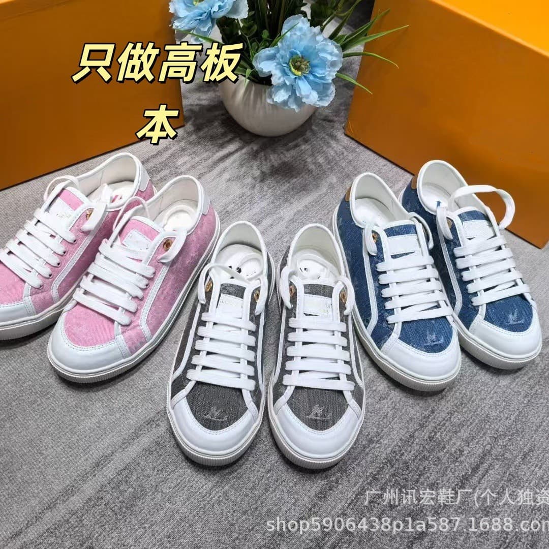 European Stock Women's Shoes Viral Hot L Canvas Shoes Casual Comfortable Heightening Thick Sole Wear-resistant Board Shoes