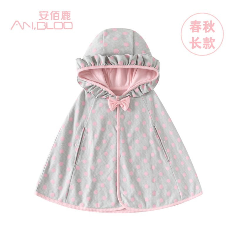 Baby Spring Autumn Outdoor Windproof Cape for Girls, Toddler Coat, Infant Poncho, Children's Clothing