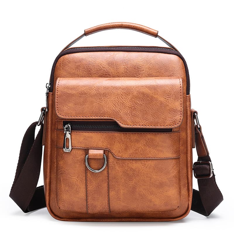 Shoulder bag men's bag casual crossbody bag men's official small backpack Korean style business shoulder bag vertical style