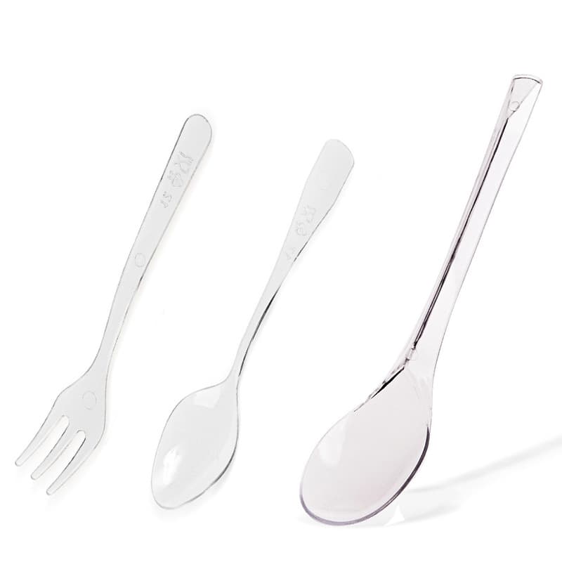 PS spoon disposable plastic spoon mousse spoon dessert spoon fork transparent