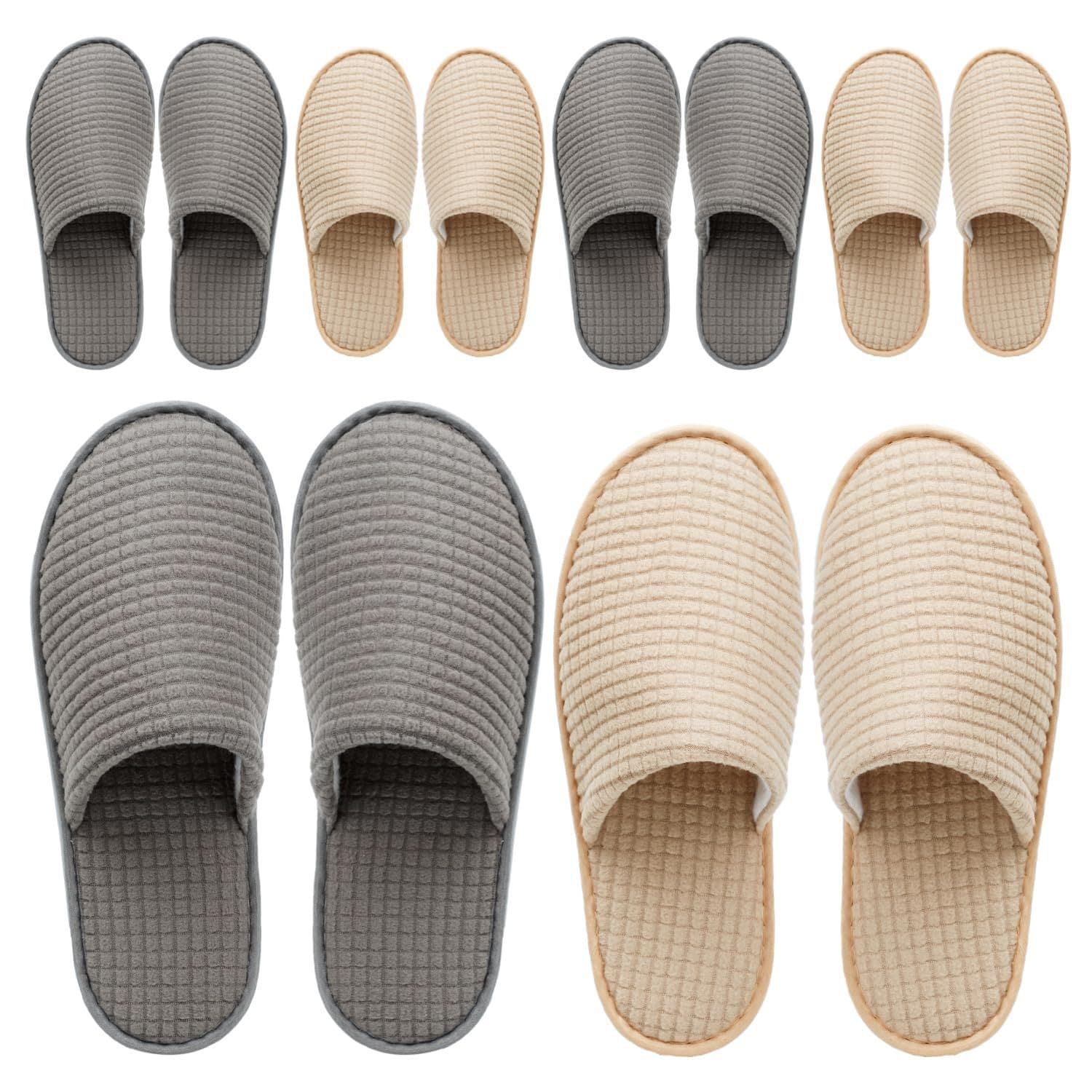Hotel Disposable Slippers Non-Slip Washable Reusable for Spa Conference Motel Air Travel