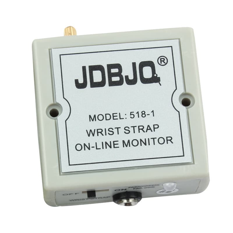 Single-station ESD wrist strap tester alarm model 518-1, anti-static bracelet detector