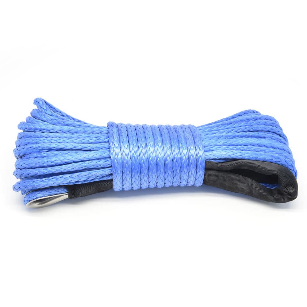 7700lb Electric Winch Rope Nylon Rope High-Strength Fiber Rope 6mmx15m Car Tow Rope Tow Strap