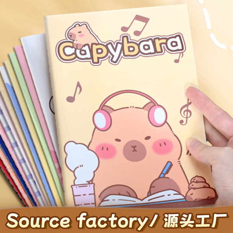 A5 notebook, student style, soft copybook, notepad, children's cartoon stitching notebook, creative stationery gift.