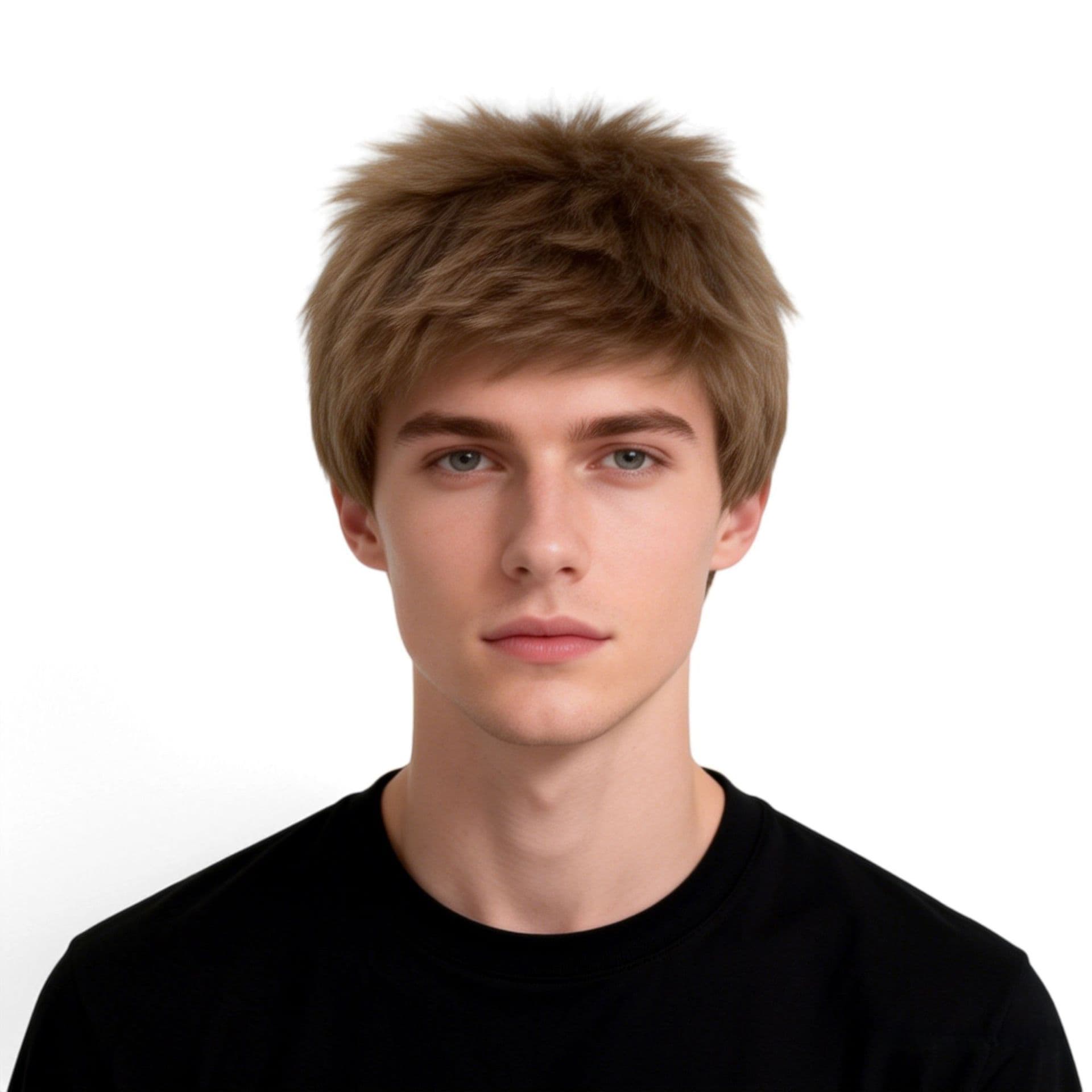 Cross-border European and American Blonde Flat Top Non-mainstream Anime Cosplay Wig Headpiece for Foreigners