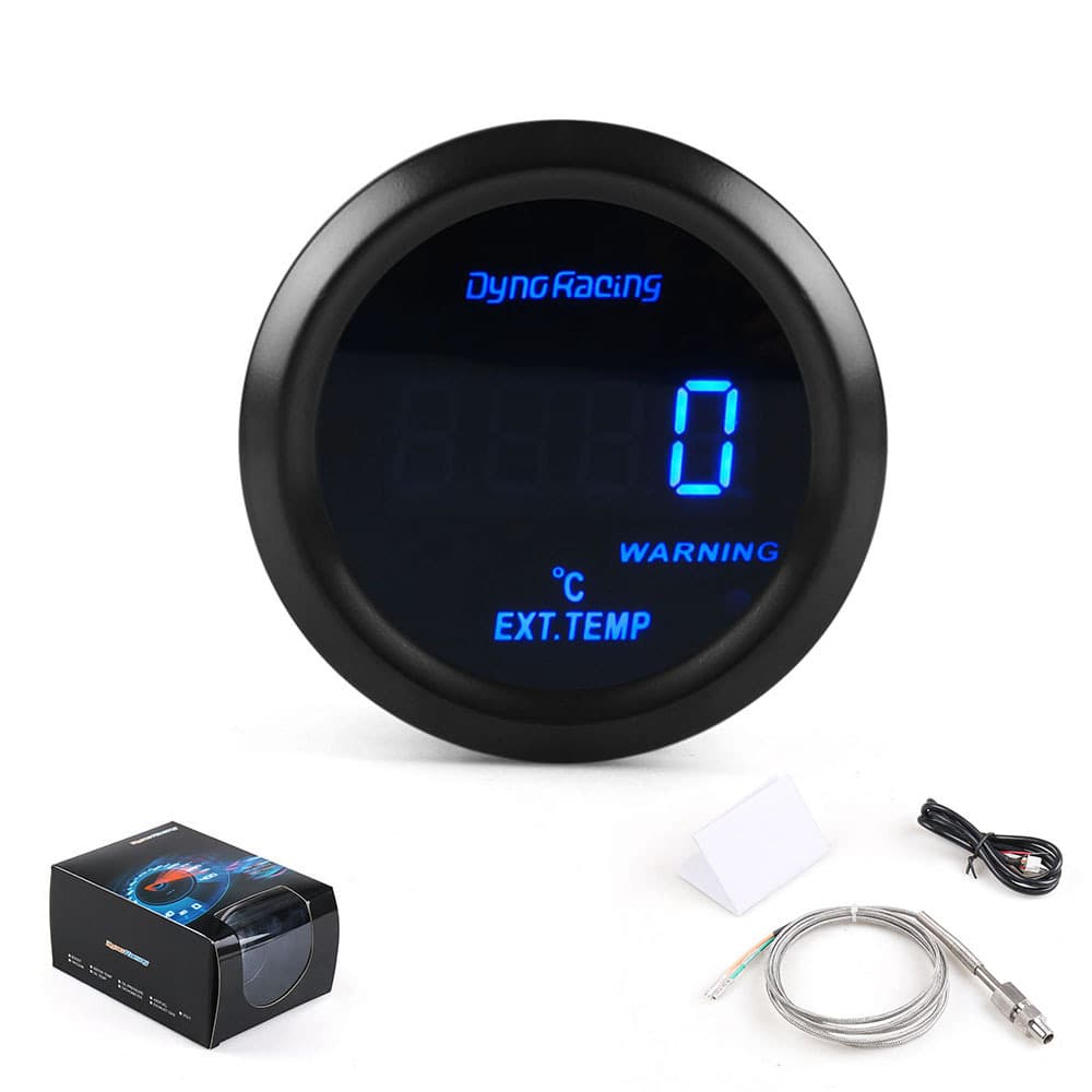 Car Modification Gauge 12V Universal Blue Digital Display Tachometer Boost Water Temp Oil Pressure Oil Temp Voltage 52MM