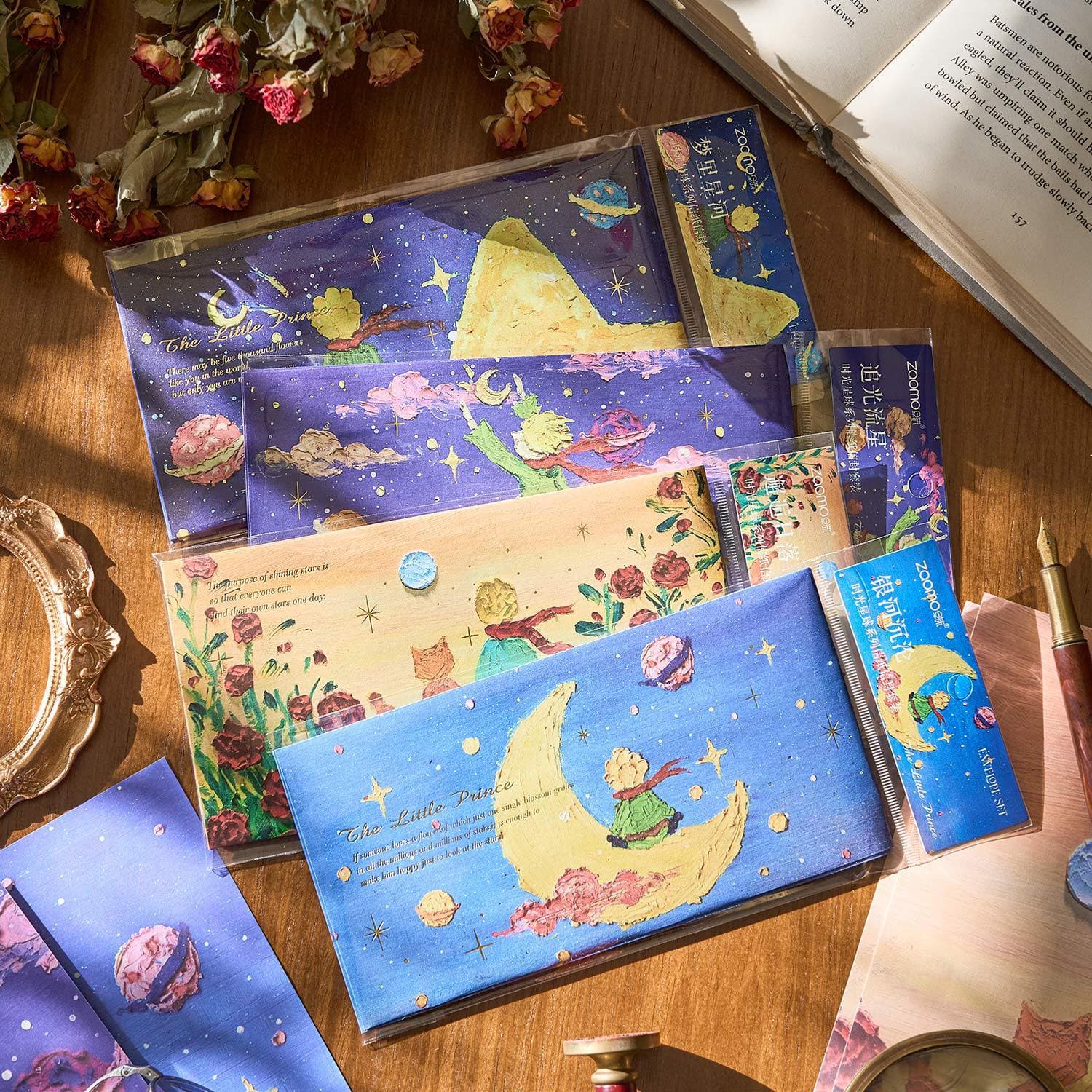 Zao Mo Little Prince Envelope Time Planet Series High-value Envelope Postcard Greeting Card Packaging Letter Paper
