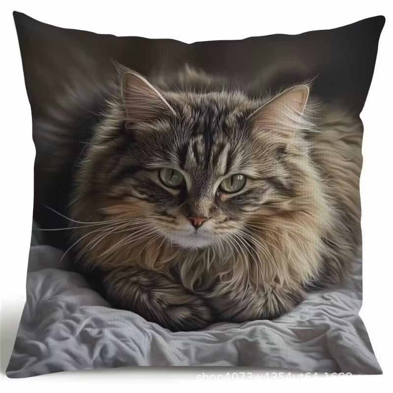 Cross-Border Best-Selling Sofa Cushion Pillow Cover, Skin-Friendly Short Plush, Cute Animal Print, Living Room Throw Pillow Case, Insert Not Included