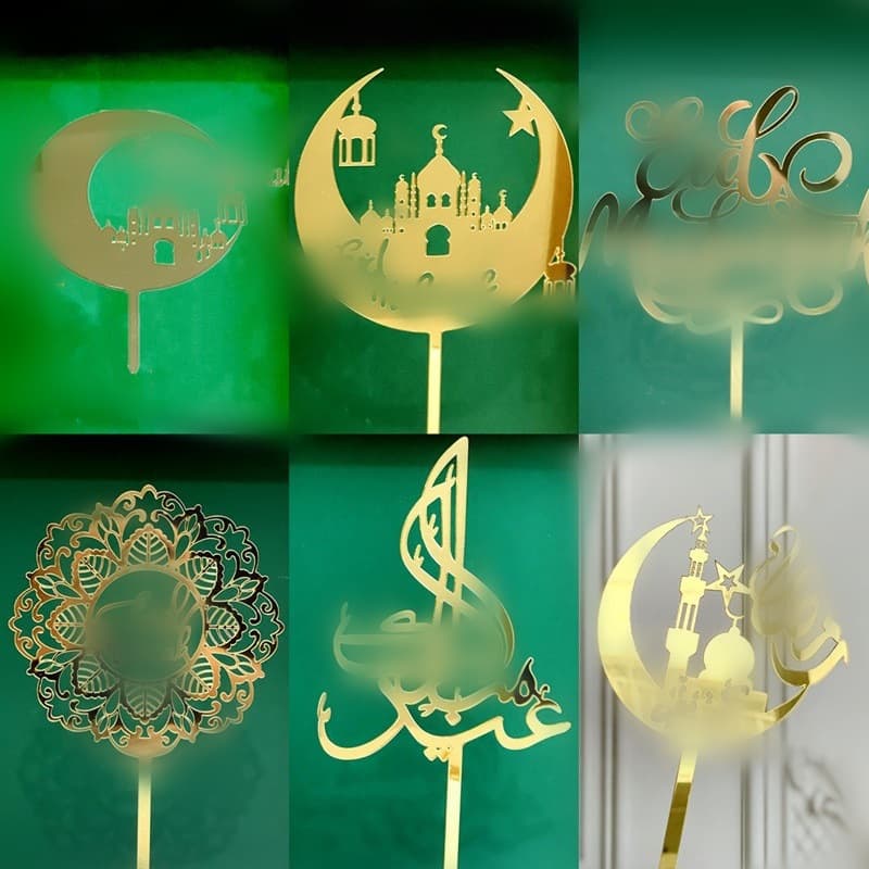 Cross-border Ins Mooncake Acrylic Cake Topper Factory Direct for Middle East Party Cake Decoration