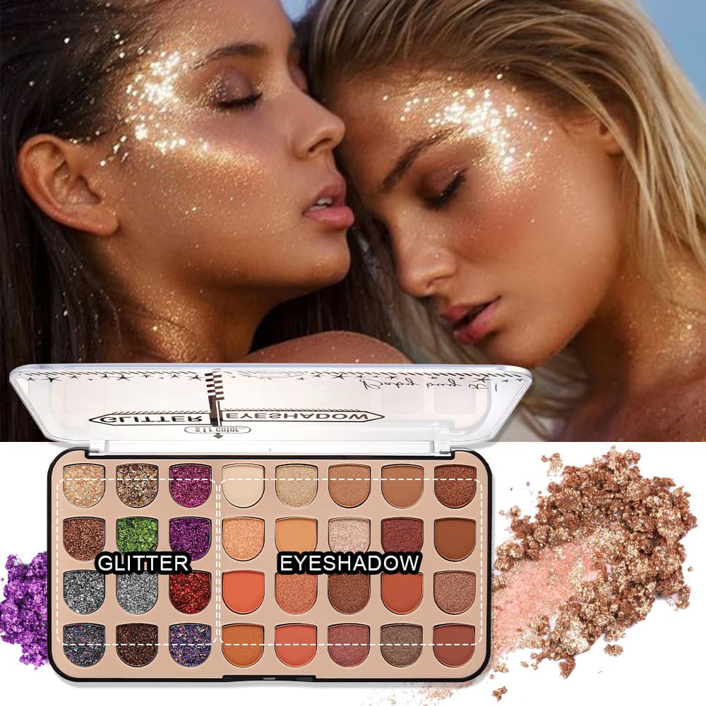 s.f.r sequin eye shadow low saturation earth color party dance stage makeup fine glitter eye shadow palette cross-border