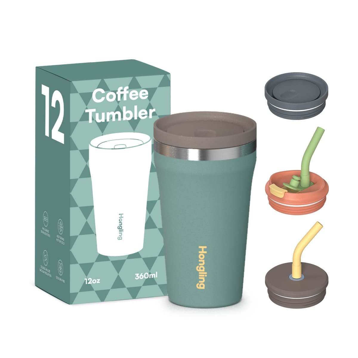 Custom Coffee Cup 304 Stainless Steel Insulated Cup Coffee Cup for Women High Aesthetic Portable Water Bottle Cross-border Tiktok