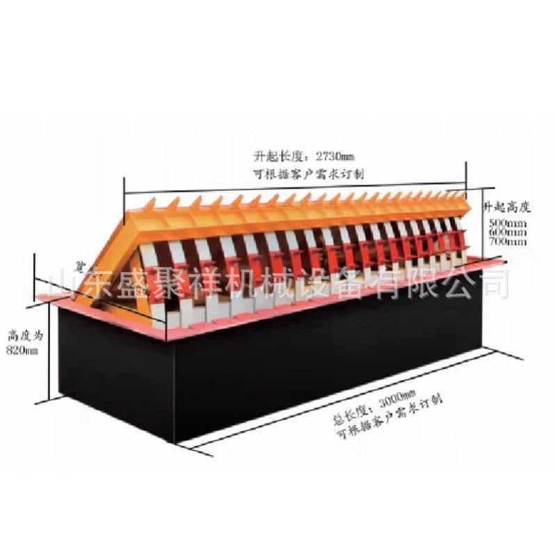 Simple installation, quick flipping, safe and stable road blocker, rising bollards, hydraulic power system.