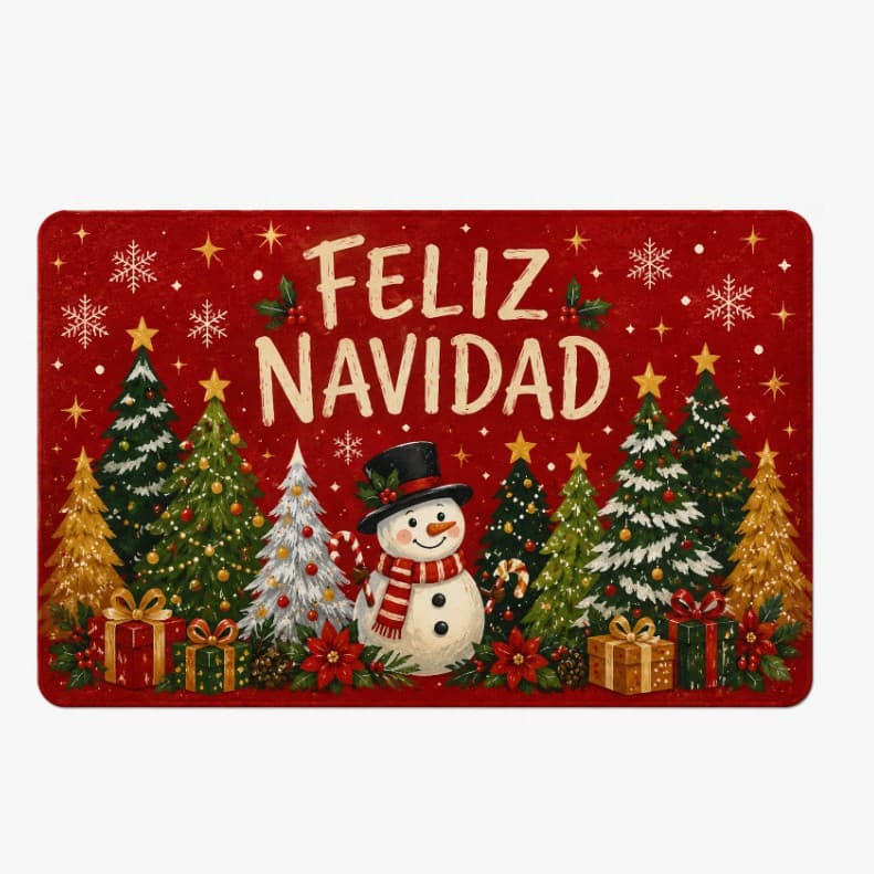Cross-border Christmas Theme New Doormat Non-slip Foot Mat Home Decorative Door Mat Bathroom Absorbent Floor Mat