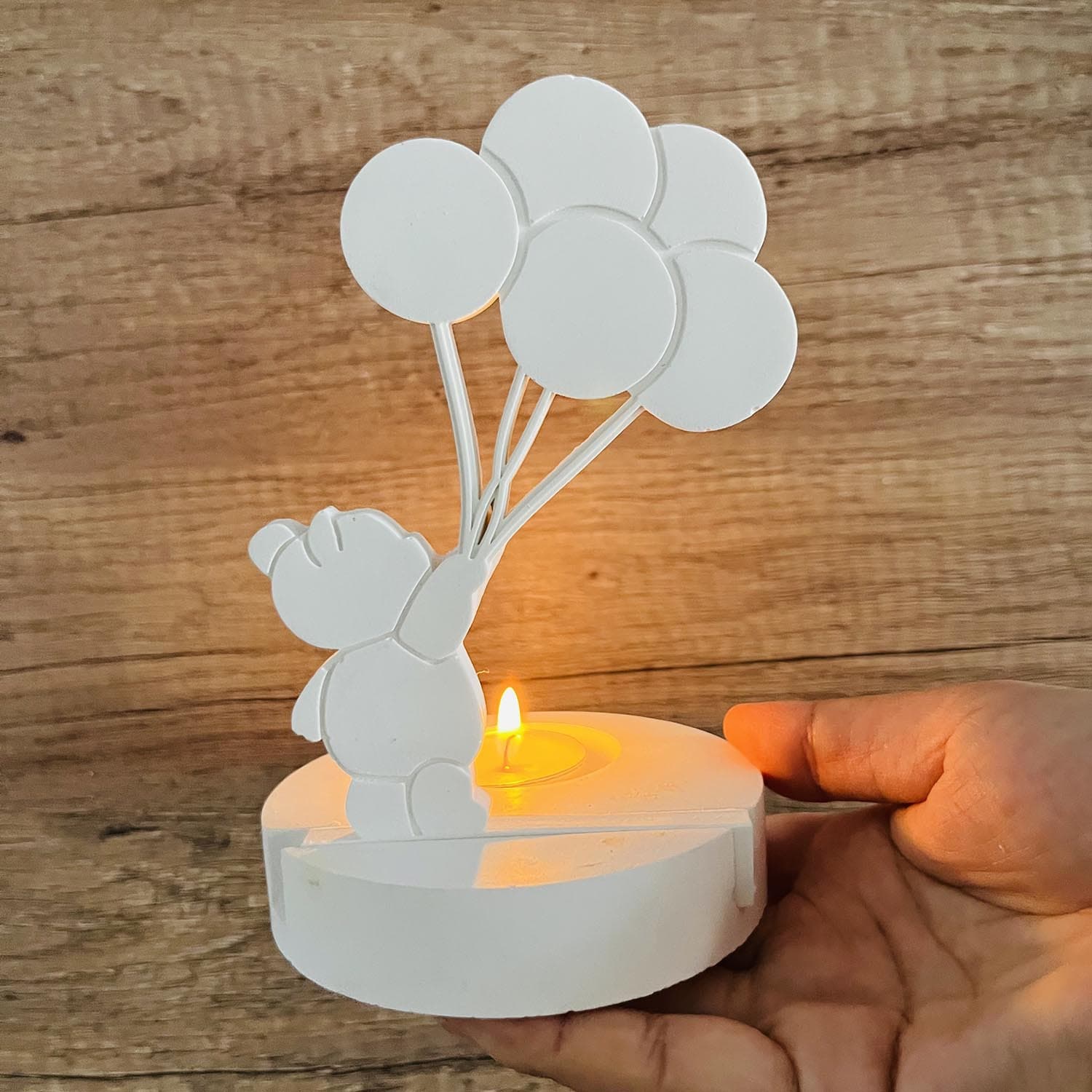 Balloon Bear Insert Silicone Mold, Bear Balloon Mold, Plaster Mold, Epoxy Resin Mold, Candle Holder Decoration Mold