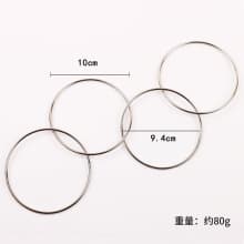 Four-link Chinese rings, 9.8cm diameter closed rings, stage magic prop, iron metal toy, decompression four-link rings.