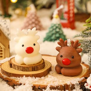Christmas Scented Candle, Christmas Reindeer Snowman Candle Ornament, Creative Gift, Christmas Candle Souvenir Wholesale
