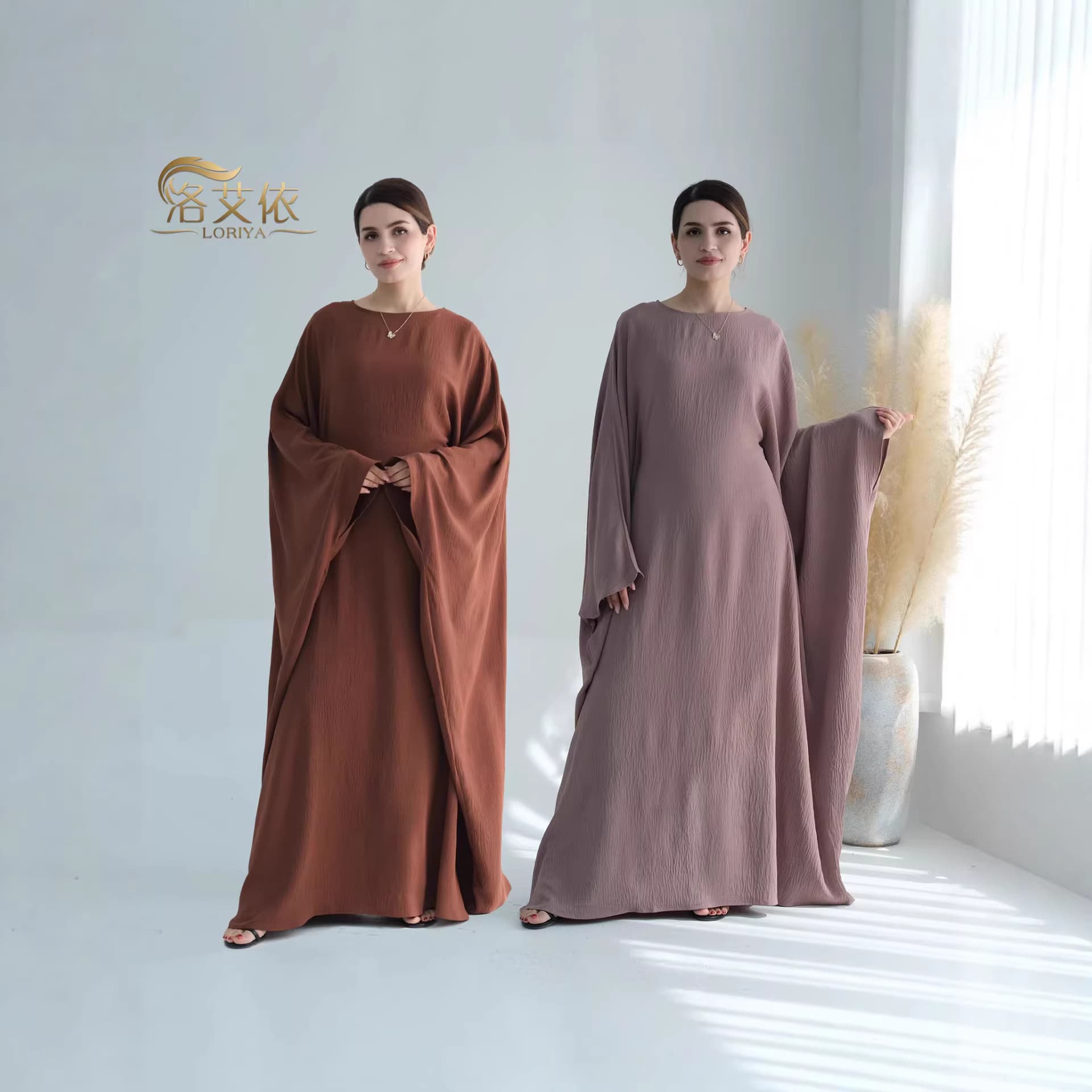 Strength factory free plate solid color loose casual temperament commuting robe