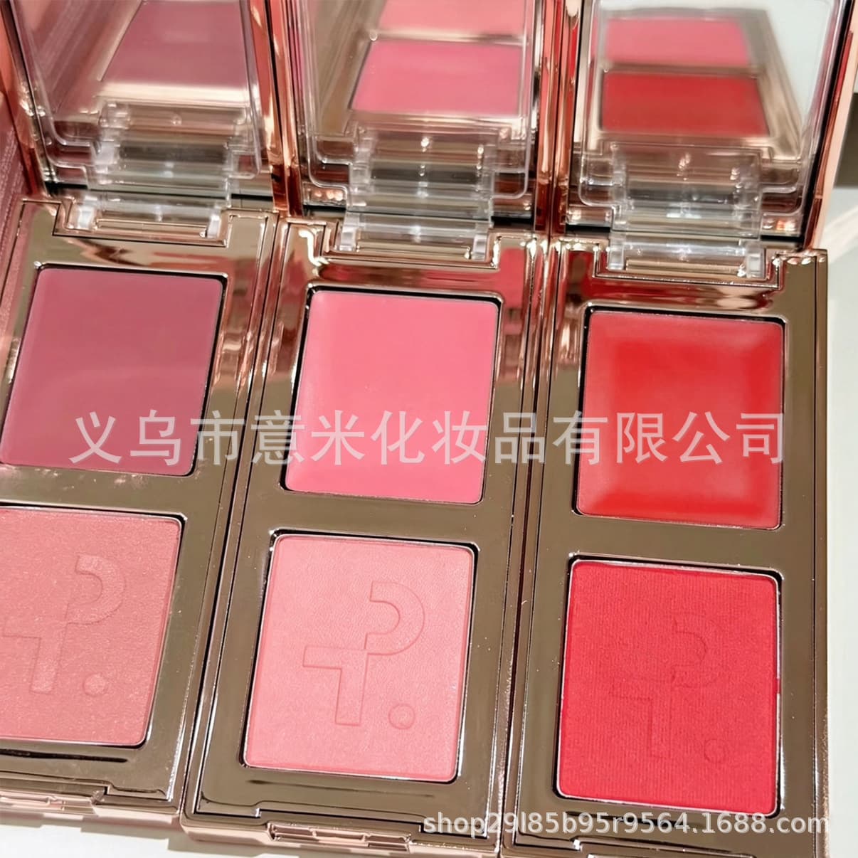 Cross-border exclusive Patrick Ta Dual-Color Cream Blush Wet/Dry Mini Blush Mud Contour Palette